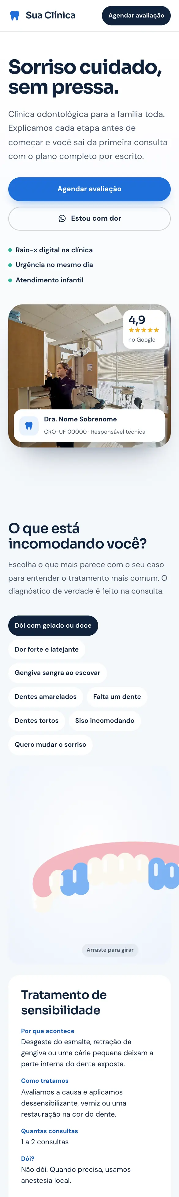 Página Dentista